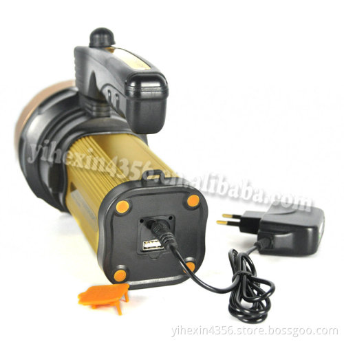 High Power Built in Battery CREE T6 LED Flashlight With Holder And Lanyard